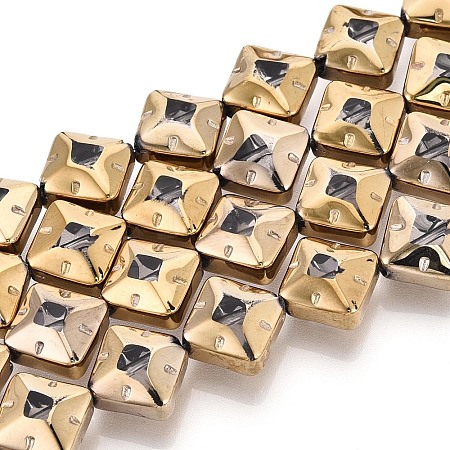 Electroplate Glass Beads Strands EGLA-T021-24B-1