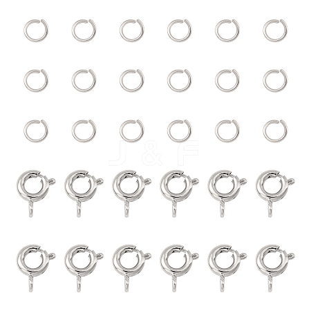 Brass Spring Ring Clasps KK-FS0001-50P-1
