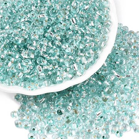 6/0 Baking Paint Transparent Glass Seed Beads SEED-N006-06J-1