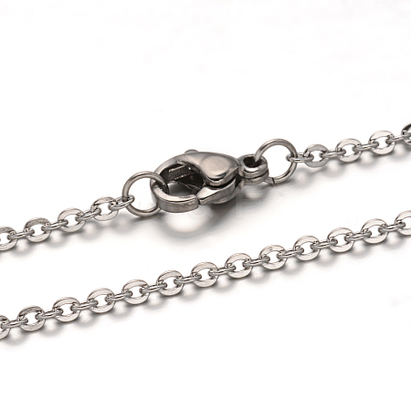 304 Stainless Steel Cable Chain Necklace STAS-L164A-01P-1