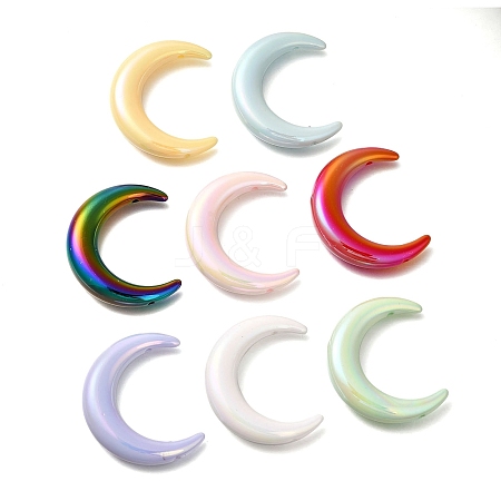 Solid Colour Acrylic Beads SACR-R002-01A-1