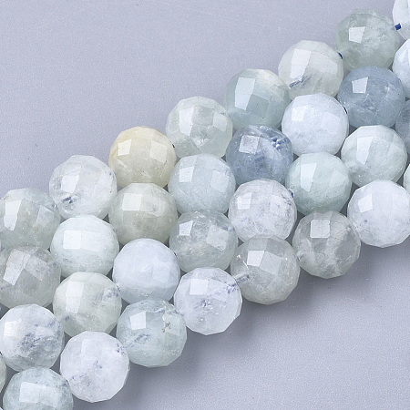 Natural Aquamarine Beads Strands G-S345-6mm-013-1