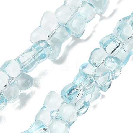 Transparent Glass Beads Strands GL-CBAAE04-01C-1