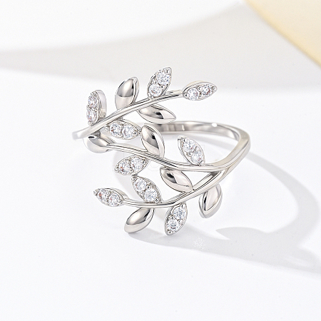 Brass Micro Pave Cubic Zirconia Finger Rings for Women FU0623-6-1