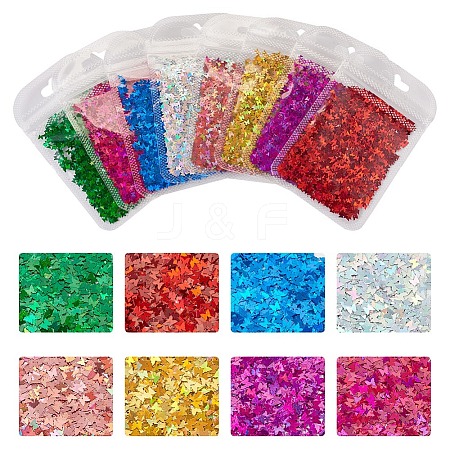 8 Bags 8 Colors Nail Art Glitter Sequins MRMJ-TA0001-29-1