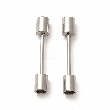 201 Stainless Steel Screw Clasps STAS-G305-02P-1