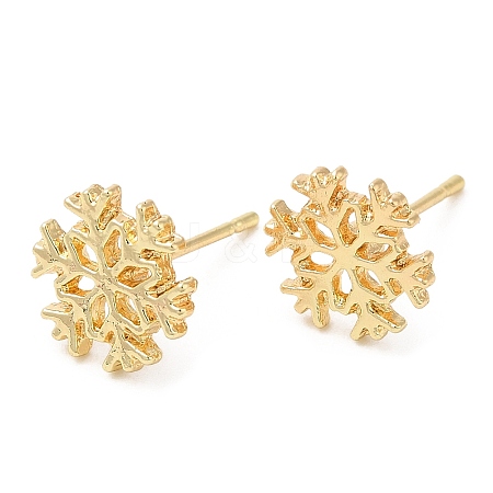 Snowflake Alloy Stud Earrings for Women PALLOY-Q447-23LG-1