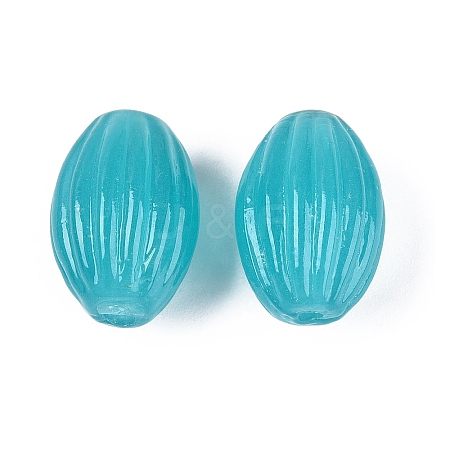Handmade Ribbed Lampwork Beads LAMP-N042-01E-1