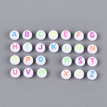 Opaque Acrylic Enamel Beads SACR-Q001-06-1