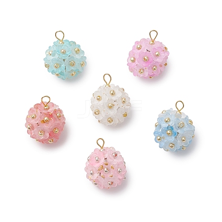 Frosted Transparent Acrylic Pendants PALLOY-MZ00670-1