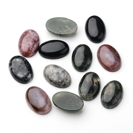 Natural Indian Agate Oval Cabochons X-G-L394-03-30x20mm-1