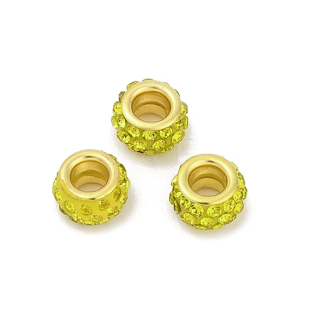 Alloy Rhinestone Clay Pave Beads ALRI-D300-04G-02-1