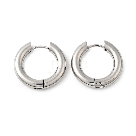 Tarnish Resistant 202 Stainless Steel Huggie Hoop Earrings EJEW-O087-08K-P-1