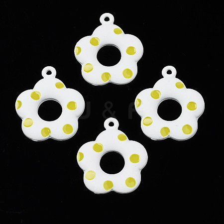 Spray Painted Alloy Pendants PALLOY-S142-002B-NR-1