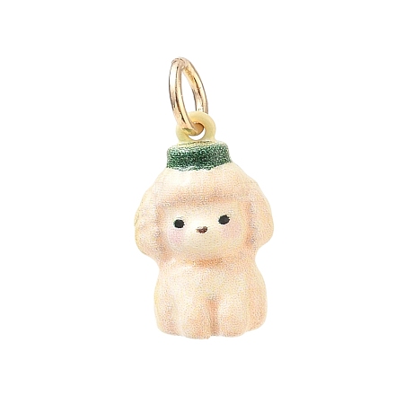 Brass Enamel Pendants KK-CBAE20A-01H-G-1