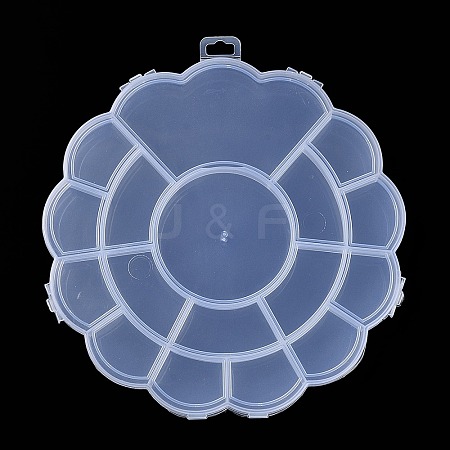 17 Grids Flower Plastic Bead Containers AJEW-YWC0001-06-1