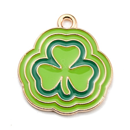 Saint Patrick's Day Alloy Enamel Pendants ENAM-G222-01F-04-1