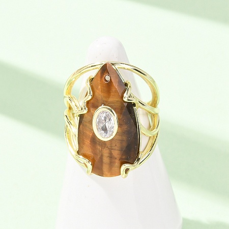 Natural Tiger Eye Cuff Rings GG-CBA5FCC-03G-04-1