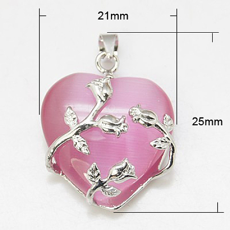 Valentine Idea for Her Gifts Cat Eye Pendants X-CE-H006-01-1