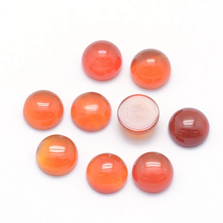 Natural Carnelian Cabochons G-P393-R18-6mm-1