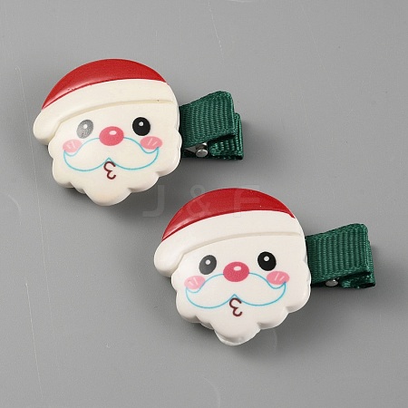 Cute Christmas Acrylic Alligator Hair Clips PHAR-WH0013-03I-1