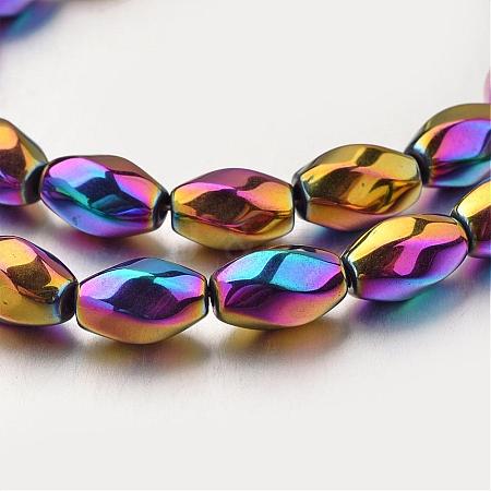 Electroplate Non-magnetic Synthetic Hematite Beads Strands G-F300-12-02-1