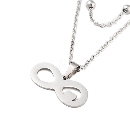 Stainless Steel Pendants Necklaces NJEW-U003-01A-P-1