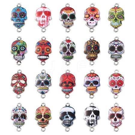 40Pcs 20 Styles Cinco de Mayo Alloy Enamel Connector Charms ENAM-CJ0004-86-1