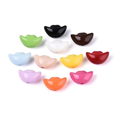 Opaque Acrylic Beads SACR-T017-72M-1