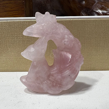 Natural Strawberry Quartz Sculpture Ornaments for Home Office Desk Decorations PW-WGDEEAF-01-1