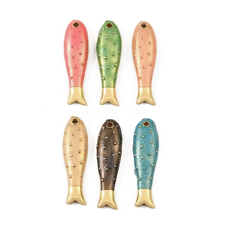 Brass Enamel Pendants KK-CBAF17A-06G-1