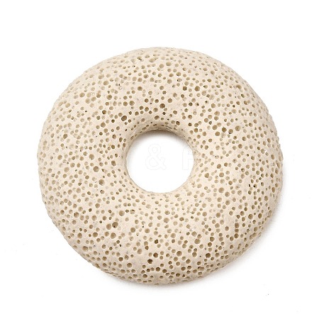 Natural Lava Rock Disc Big Pendants G-M203-07-01-1