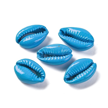 Baking Paint Cowrie Shell Beads LS-SSHEL-M023-01D-1