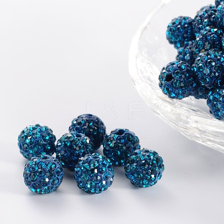 Pave Disco Ball Beads X-RB-A130-10mm-21-1
