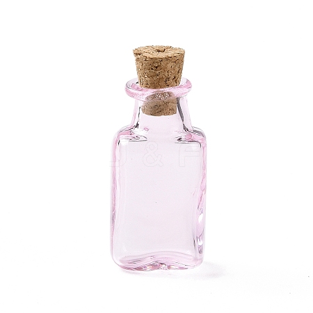 Rectangle Miniature Glass Bottles GLAA-H019-06G-1