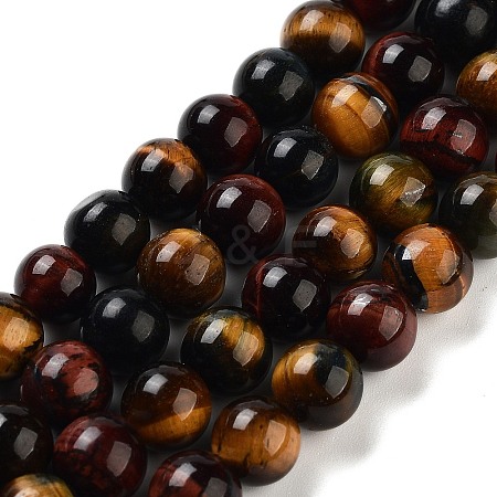 Natural Tiger Eye Beads Strands G-G448-8mm-21AB-1