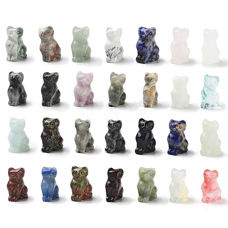 Natural & Synthetic Gemstone Carved Figurines DJEW-L023-B-1