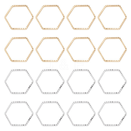 24Pcs 2 Colors Brass Linking Rings KK-TA0003-08-1
