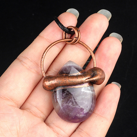 Natural Amethyst Pendants PW-WG1CD35-06-1