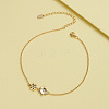 925 Sterling Silver Anklet AJEW-Z029-05G-2