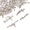 80Pcs 8 Styles Alloy Heartbeat Links Connectors Charms FIND-FS0004-72-2