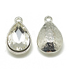 Alloy Glass Pendants PALLOY-T028-10x14mm-01-2