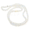 AB Color Plated Electroplate Transparent Glass Beads Strands EGLA-G037-01A-AB01-2