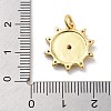 Rack Plating Brass Micro Pave Cubic Zirconia Pendants KK-Z071-77G-02-3