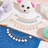 Alloy Enamel Pendant Knitting Row Counter Chains HJEW-AB00377-4