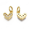 Brass Micro Pave Cubic Zirconia Charms KK-N227-33G-04-NF-2