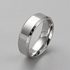 Stainless Steel Simple Plain Band Ring for Women RJEW-WH0015-04B-1