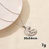 Stainless Steel Insect Gecko Pendant Necklace Unisex Jewelry TG2584-7-1