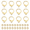 Brass Huggie Hoop Earring Findings & Open Jump Rings KK-TA0007-83G-2