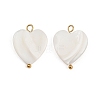 Natural Shell Heart Pendants X1-STAS-D378-34G-1